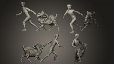 Figurines of people Knabe mit Ziege 3d model